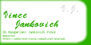 vince jankovich business card